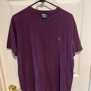 Polo by Ralph Lauren Tee Shirt, Dark Purple w Orange Pony Size Medium